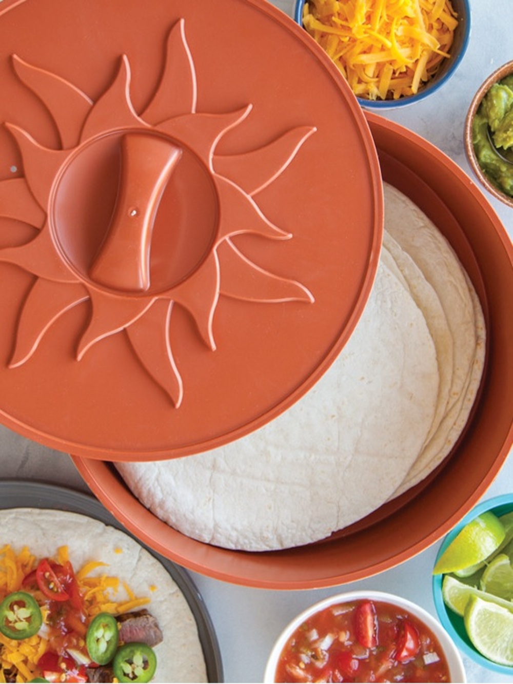 Tortilla and Pancake Warmer, 10-Inch Holder - microwave safe